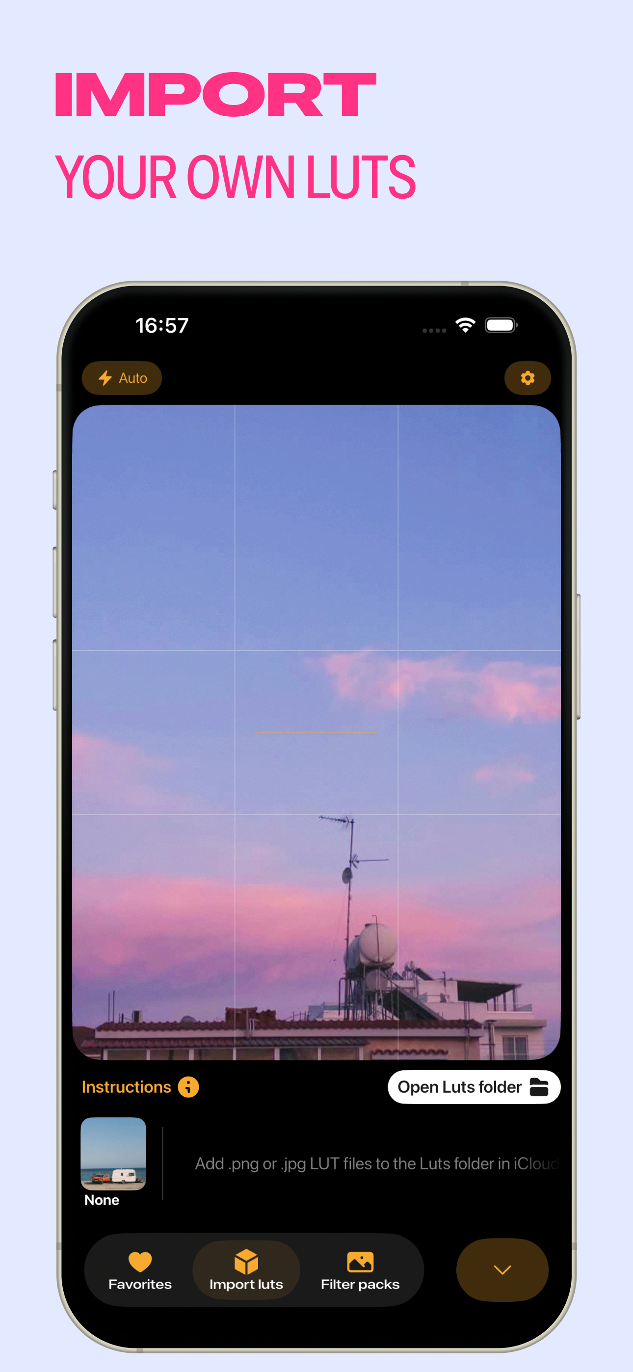 Import your own LUTs