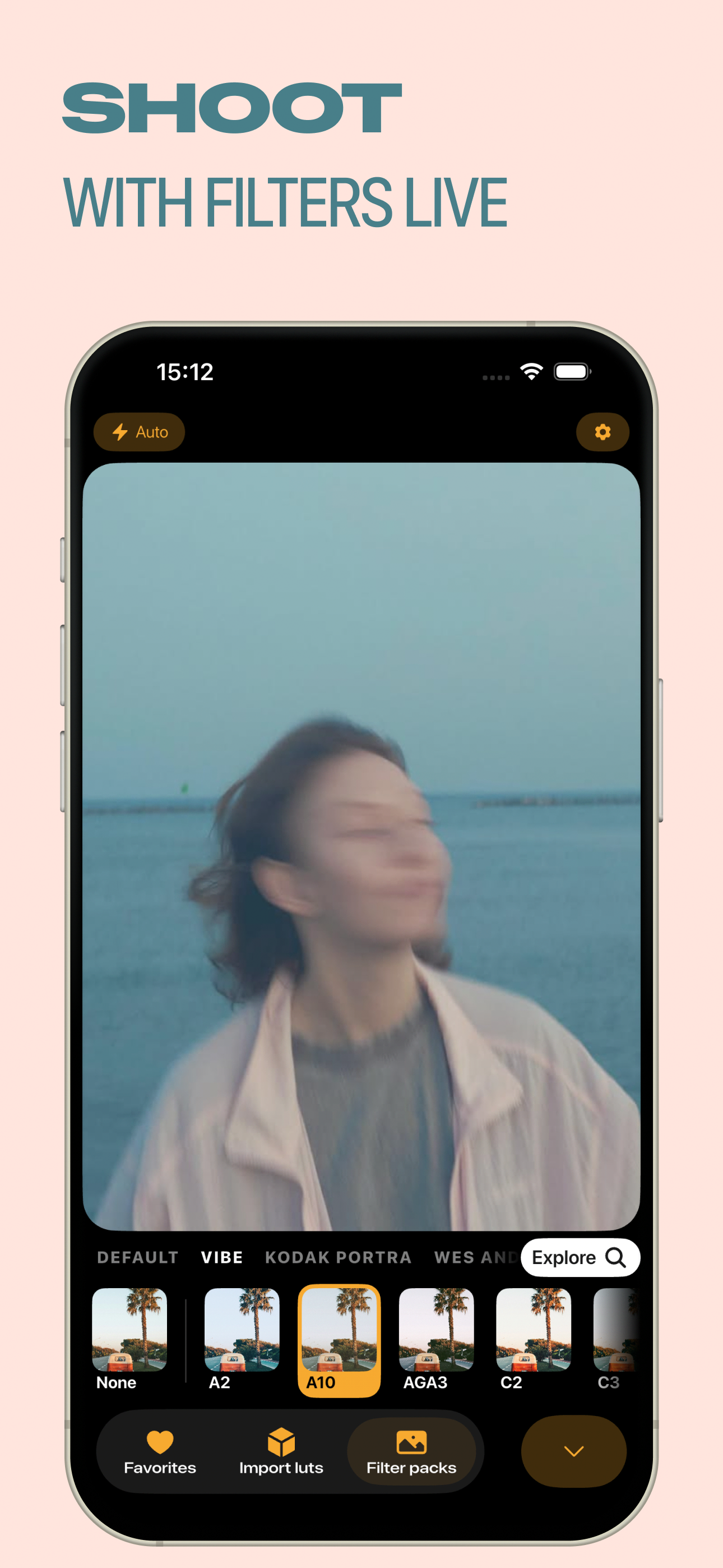 Shoot with filters live