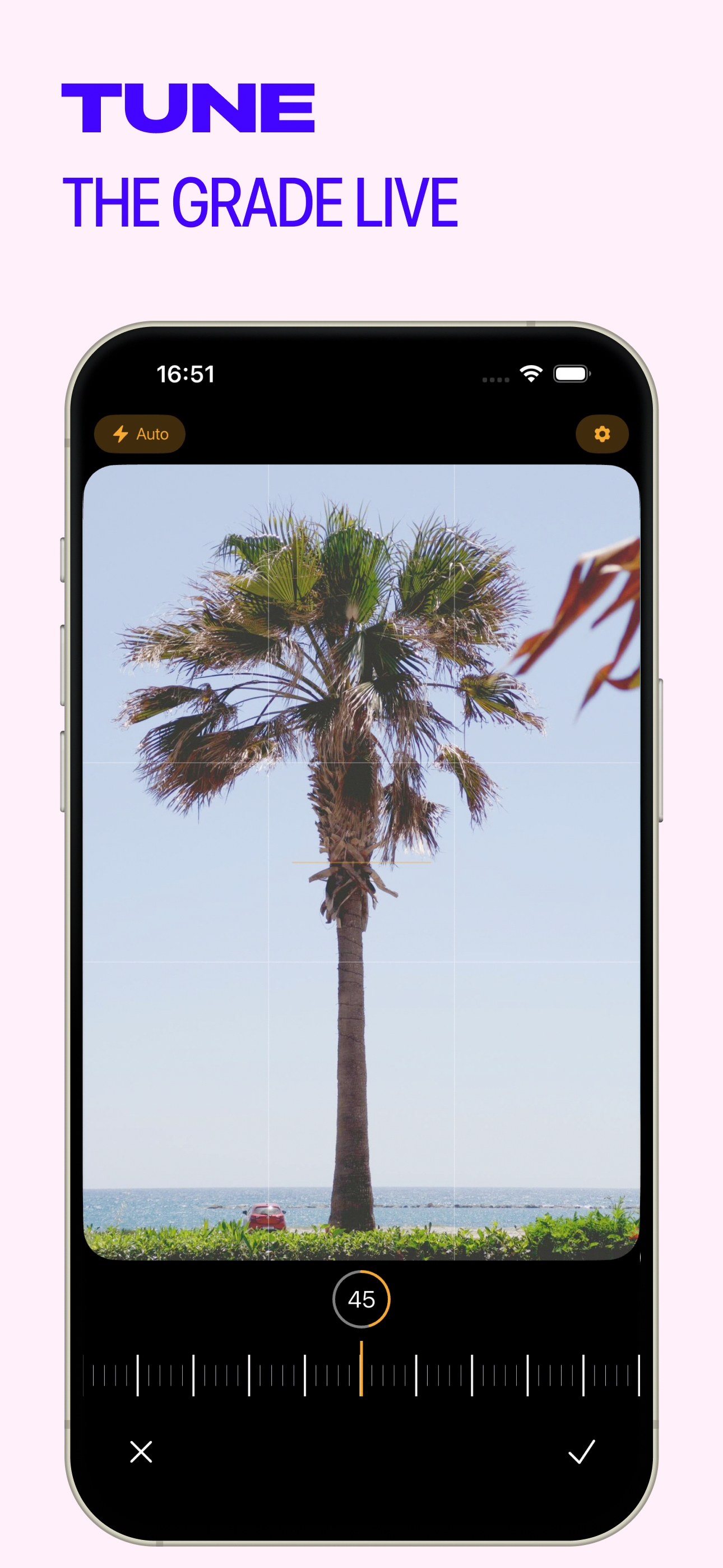 Grade live through the viewfinder